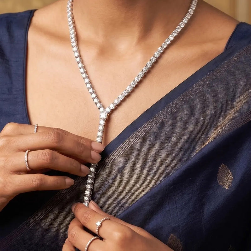 Diamond Y-Lariat Necklace — view 2