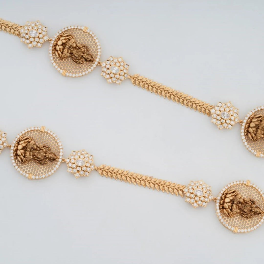 Temple Medallion Diamond Long Necklace — view 2