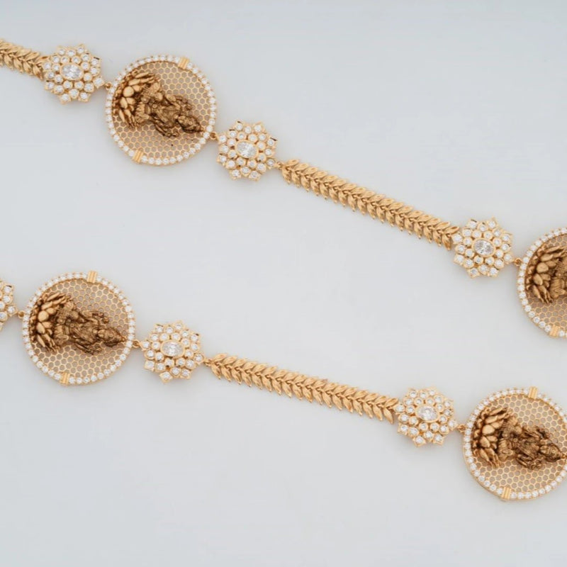 Temple Medallion Diamond Long Necklace — view 2