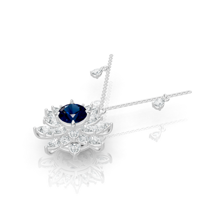 Aura Detachable Lab Diamond Pendant with Matching Studs Set