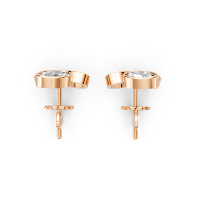 Modest Triangular Trio Lab Diamond Stud Earrings