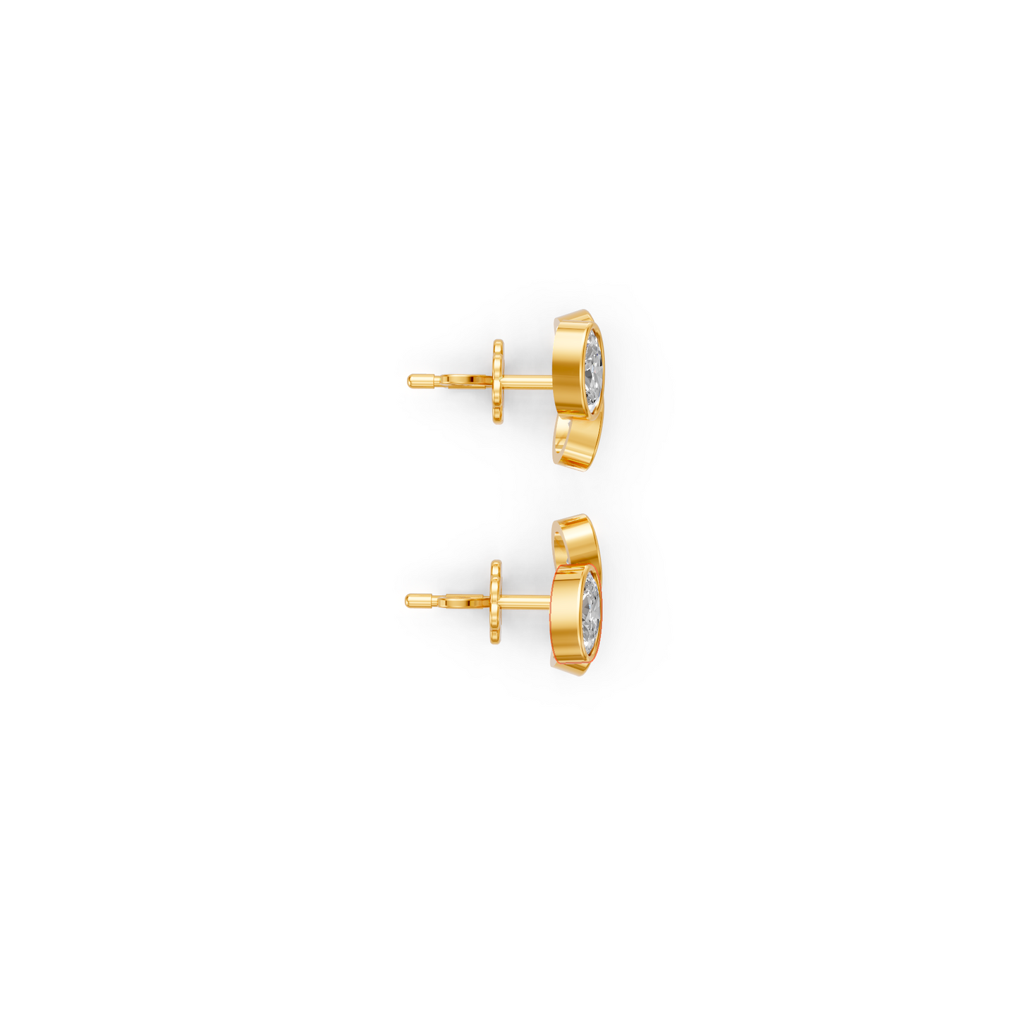 Modest Triangular Trio Lab Diamond Stud Earrings