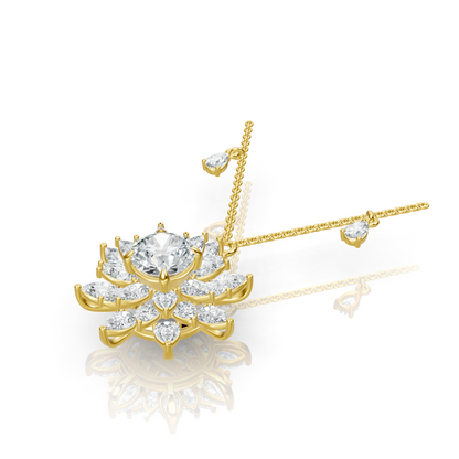 Aura Detachable Lab Diamond Pendant with Matching Studs Set