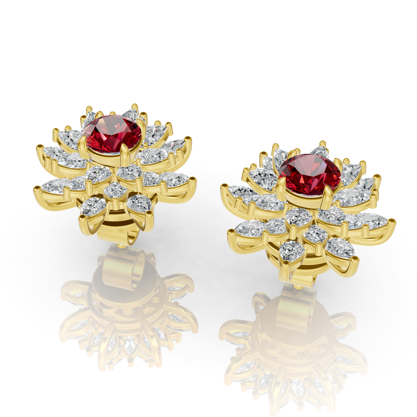Aura Detachable Lab Diamond Pendant with Matching Studs Set