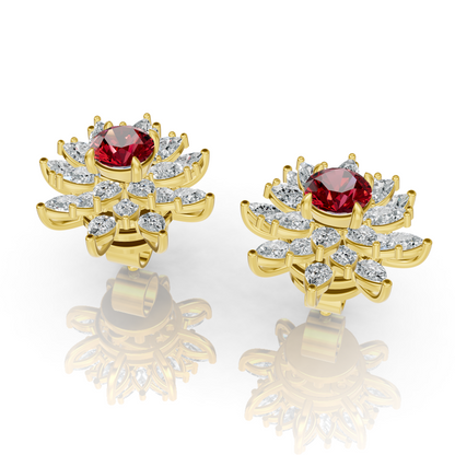 Aura Detachable Lab Diamond Pendant with Matching Studs Set